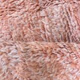 Handmade Berber wool rug, green and pink, 150/250cm