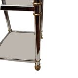 Chrome-plated glass table, shelf, Signal, 1990s.