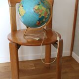 Globe terrestre lumineux taride verre 1969
