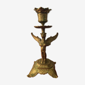 Ancient chimera bronze candlestick