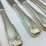 12 silver metal knives.