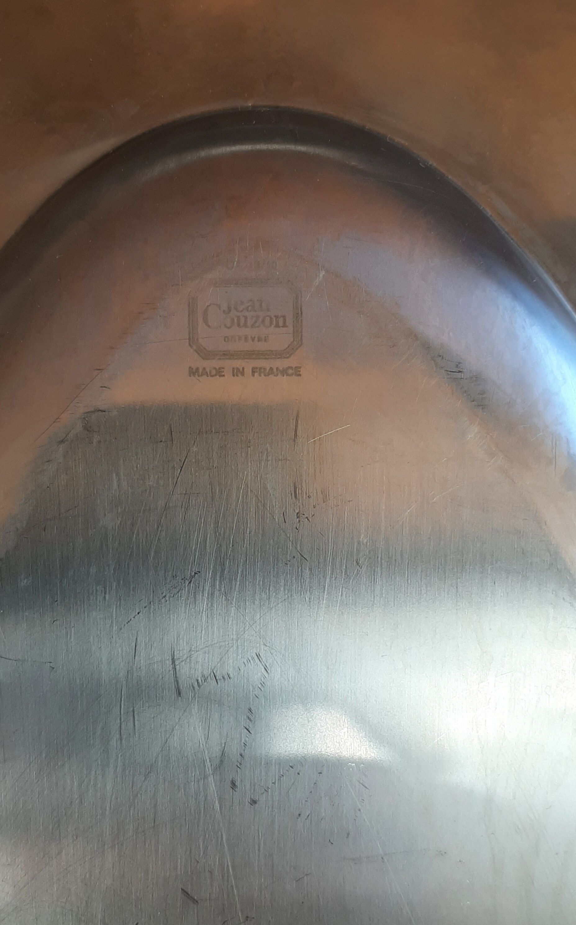 Plat octogonal inox Jean Couzon