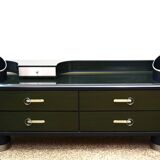 Space age cabinet in lacquered wood and steel, 1970s