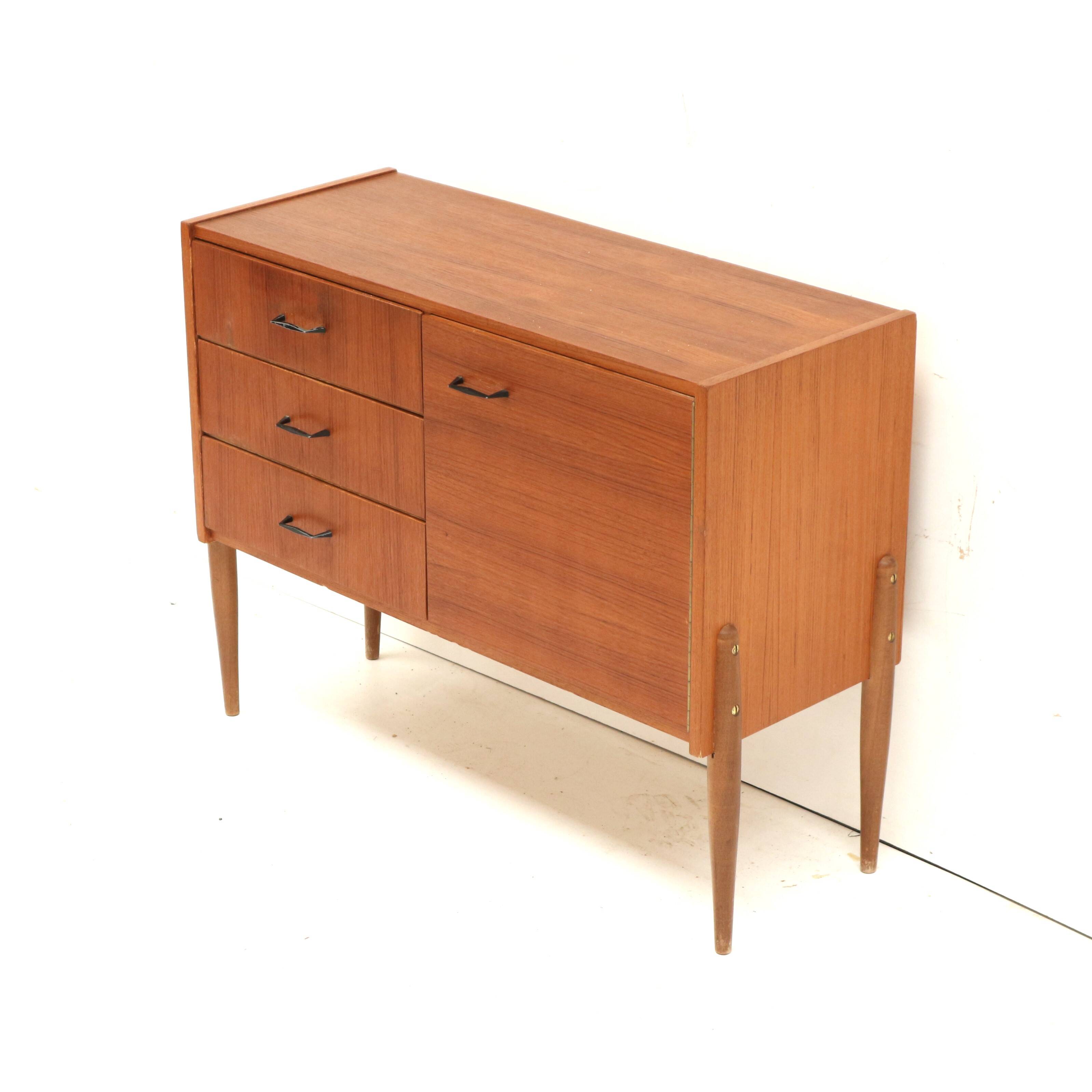 Vintage sideboard with drawers and door made in the 60s