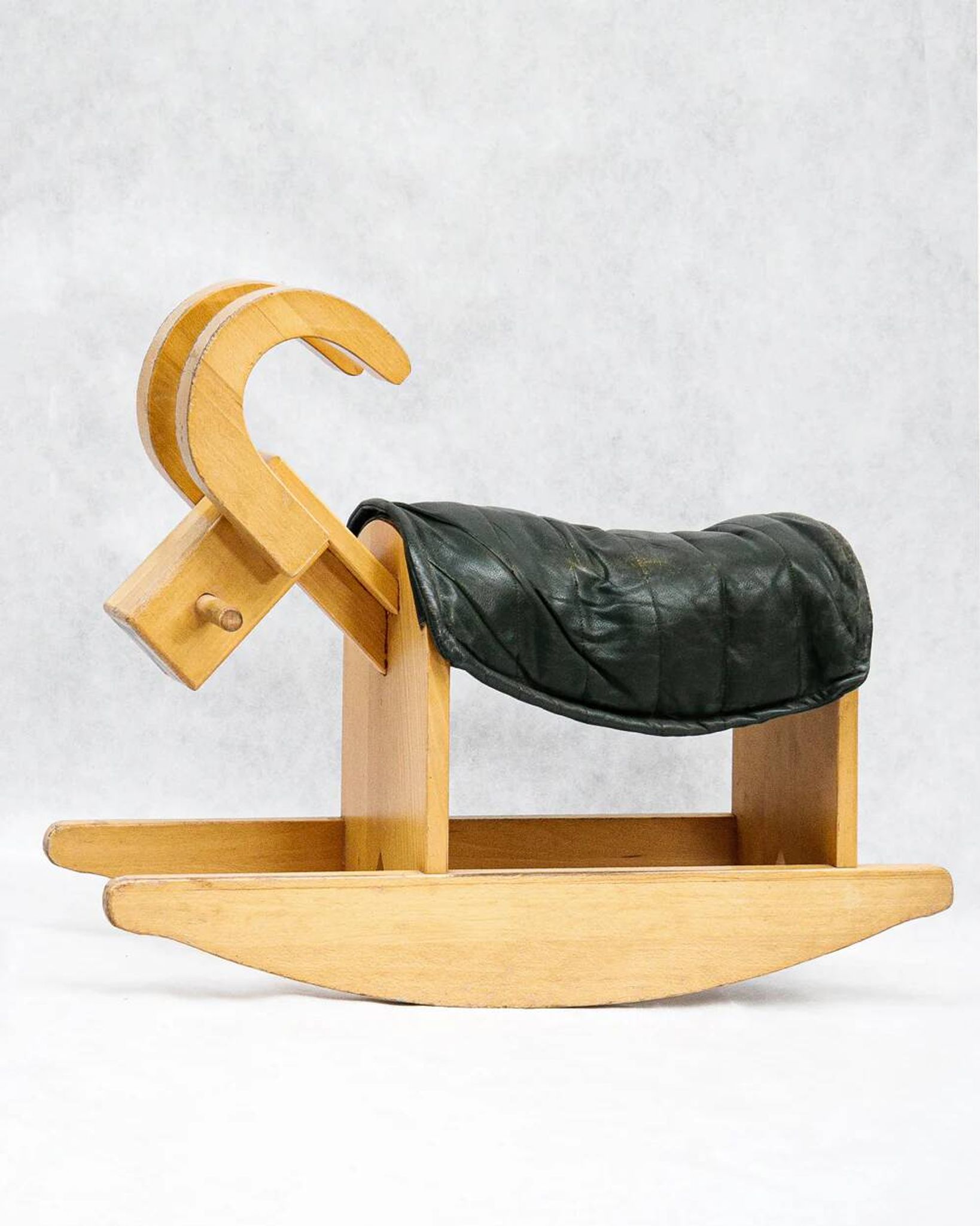 1960s vintage mid-century wooden rocking billy goat