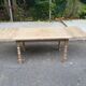 20th century extendable farmhouse dining table renovated in raw wood 225cm