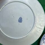 6 assiettes Gien série monogramme « 2nd choix »