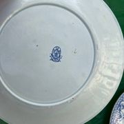 6 assiettes Gien série monogramme « 2nd choix »