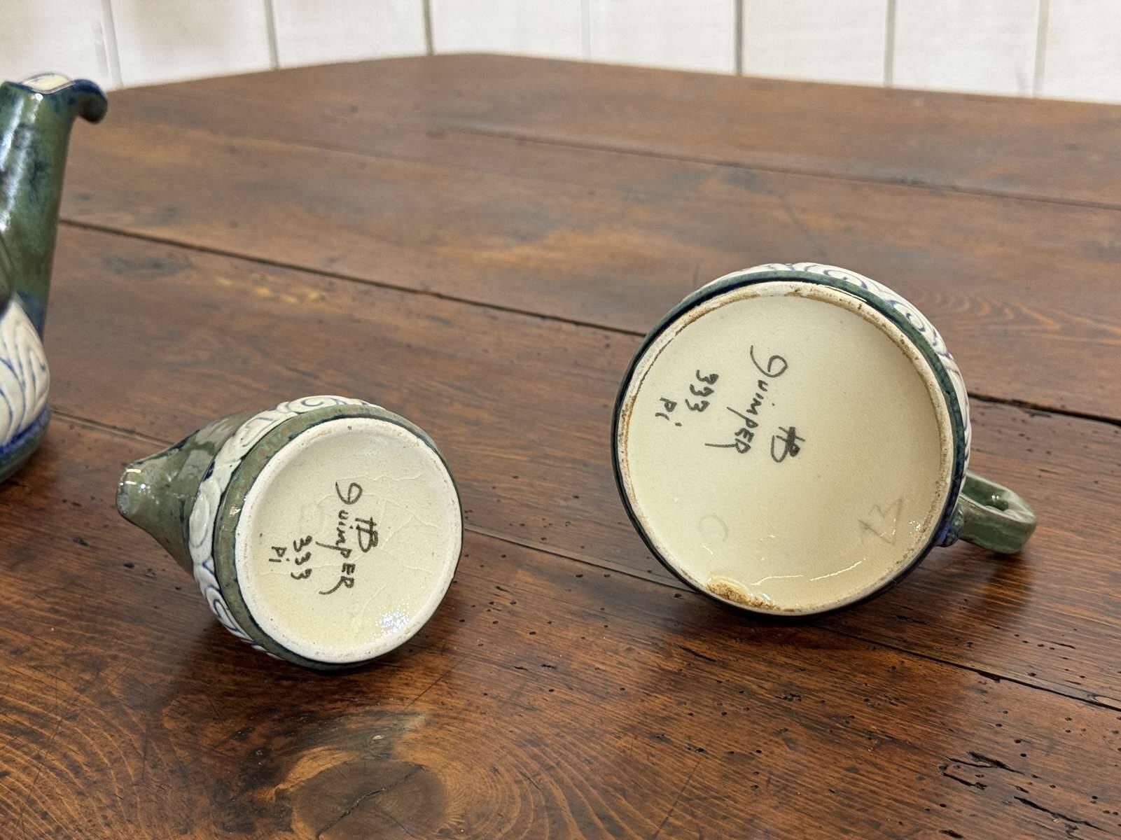 HB QUIMPER stoneware service from the 1930s.