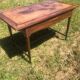 Antique desk with leather top
