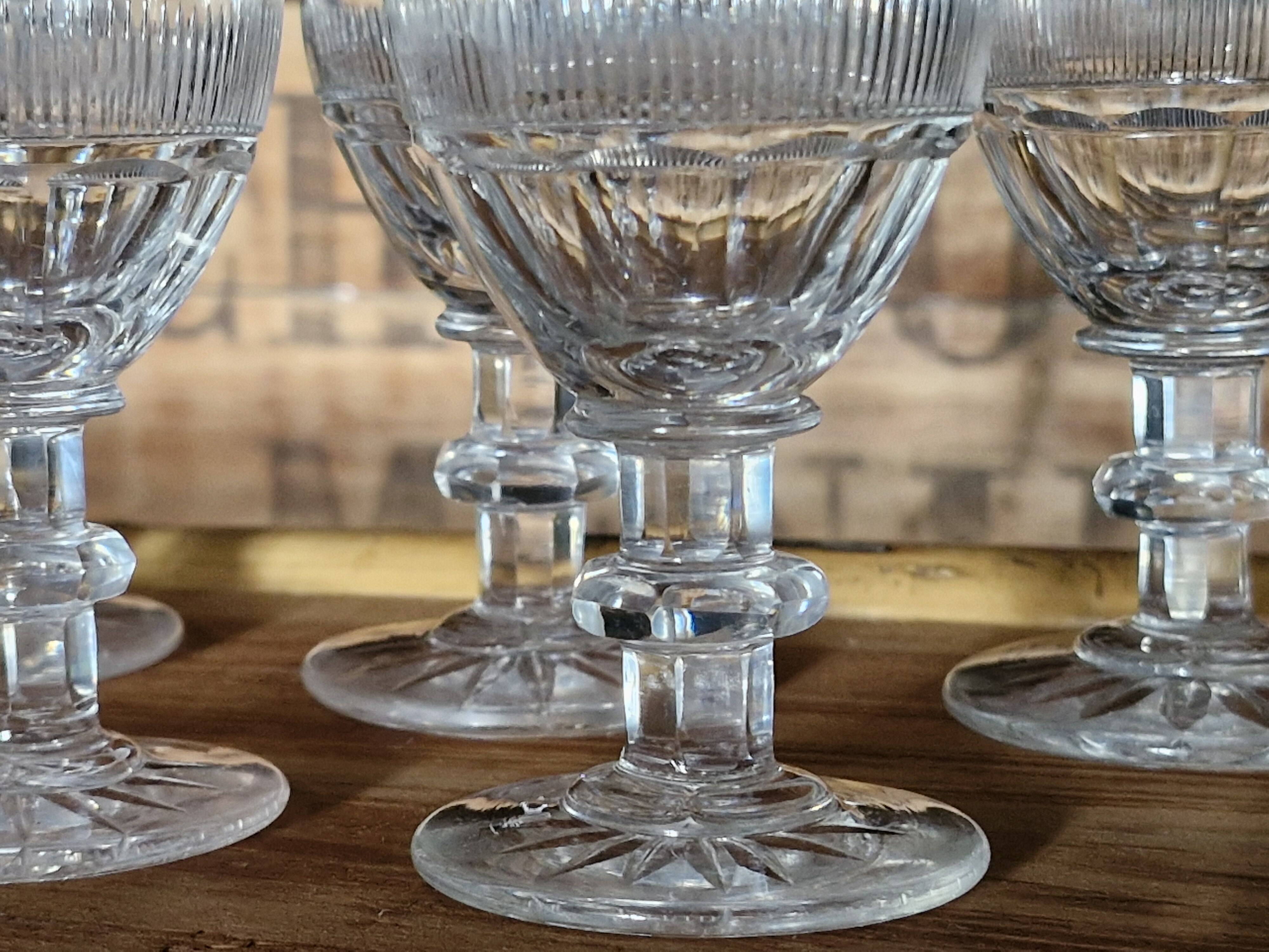 7 Verres à Vin Blanc/Porto Baccarat 1841