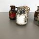 Set of five pottery fat vava "414-16" vases Made by Scheurich, Germany