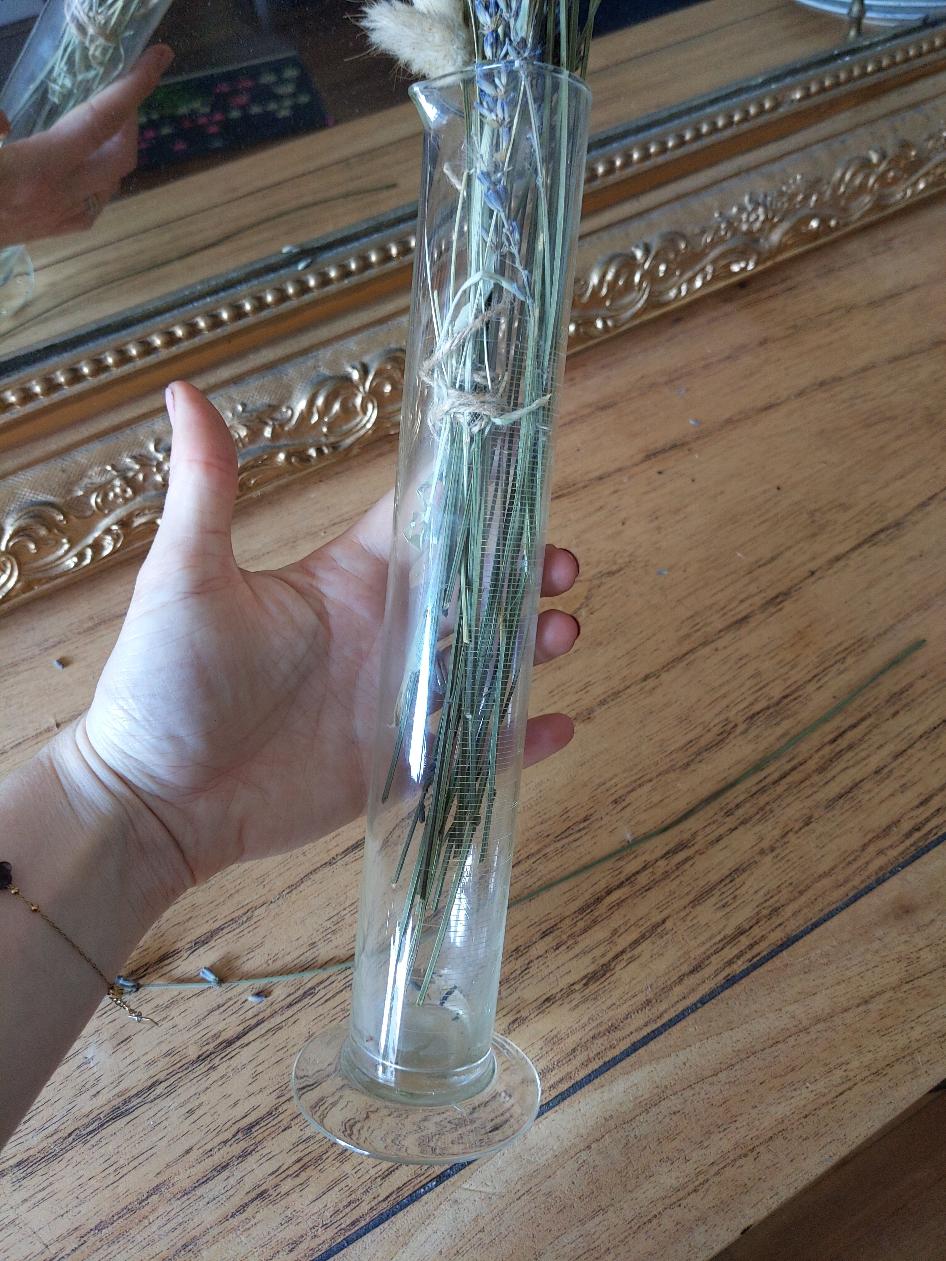 vintage vase graduated test tube