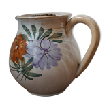 Stoneware pitcher with ice cube compartment