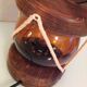 Marine lamp with amber glass globe 60/70s