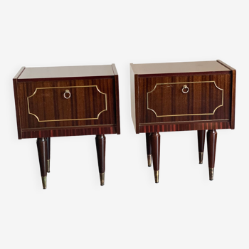 Stunning Pair of Rosewood laminate Side tables