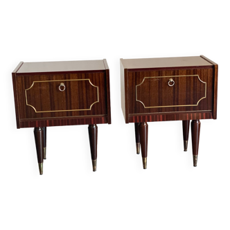 Stunning Pair of Rosewood laminate Side tables