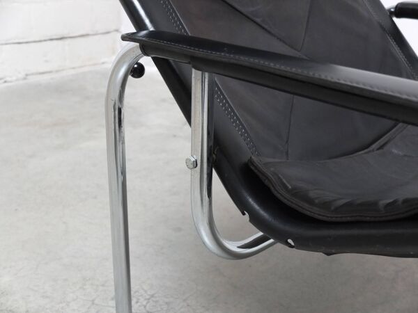 Fauteuil inclinable 'HE1106' avec repose-pieds par Hans Eichenberger pour Strässle, 1978