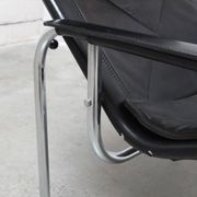 Reclining 'HE1106' lounge chair with ottoman by Hans Eichenberger for Strässle, 1978
