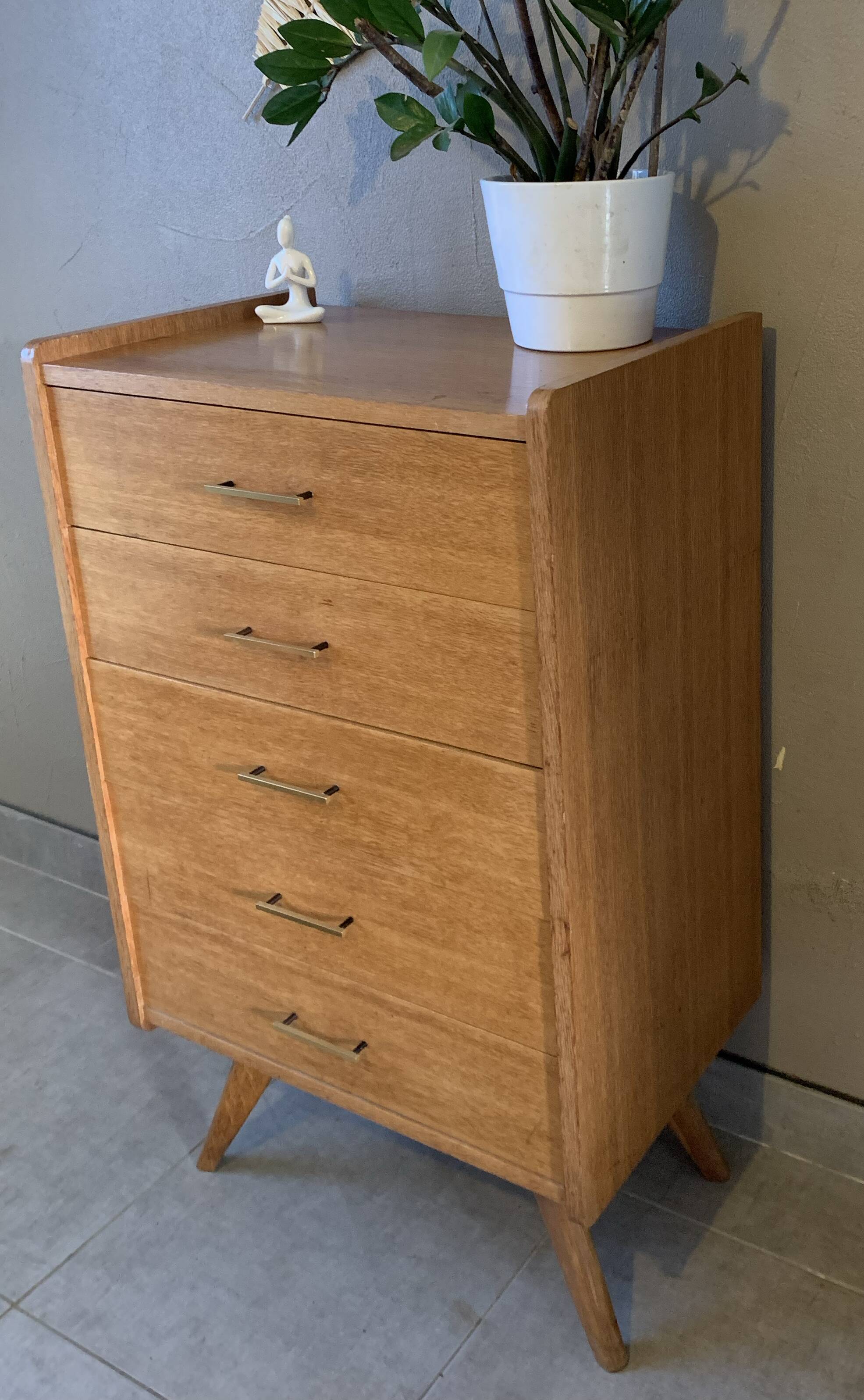 Vintage oak chiffonier from the 1950s