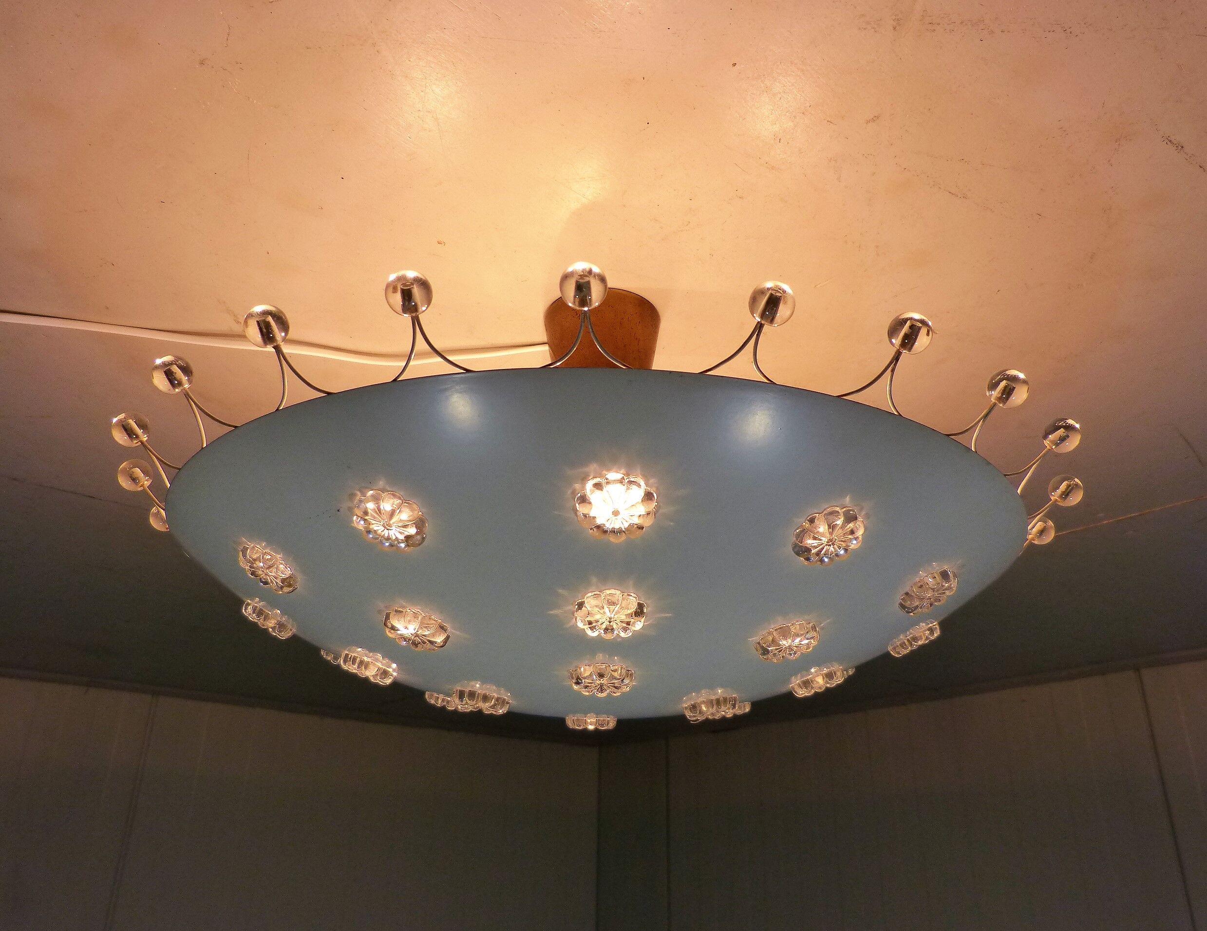 Large ceiling lamp by Emil Stejnar for Rupert Nikoll, Austria 1950's