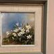Mid-Century Oil on Panel “Flowers” by G. Sigrand, Vintage & Framed 24 × 24 cm
