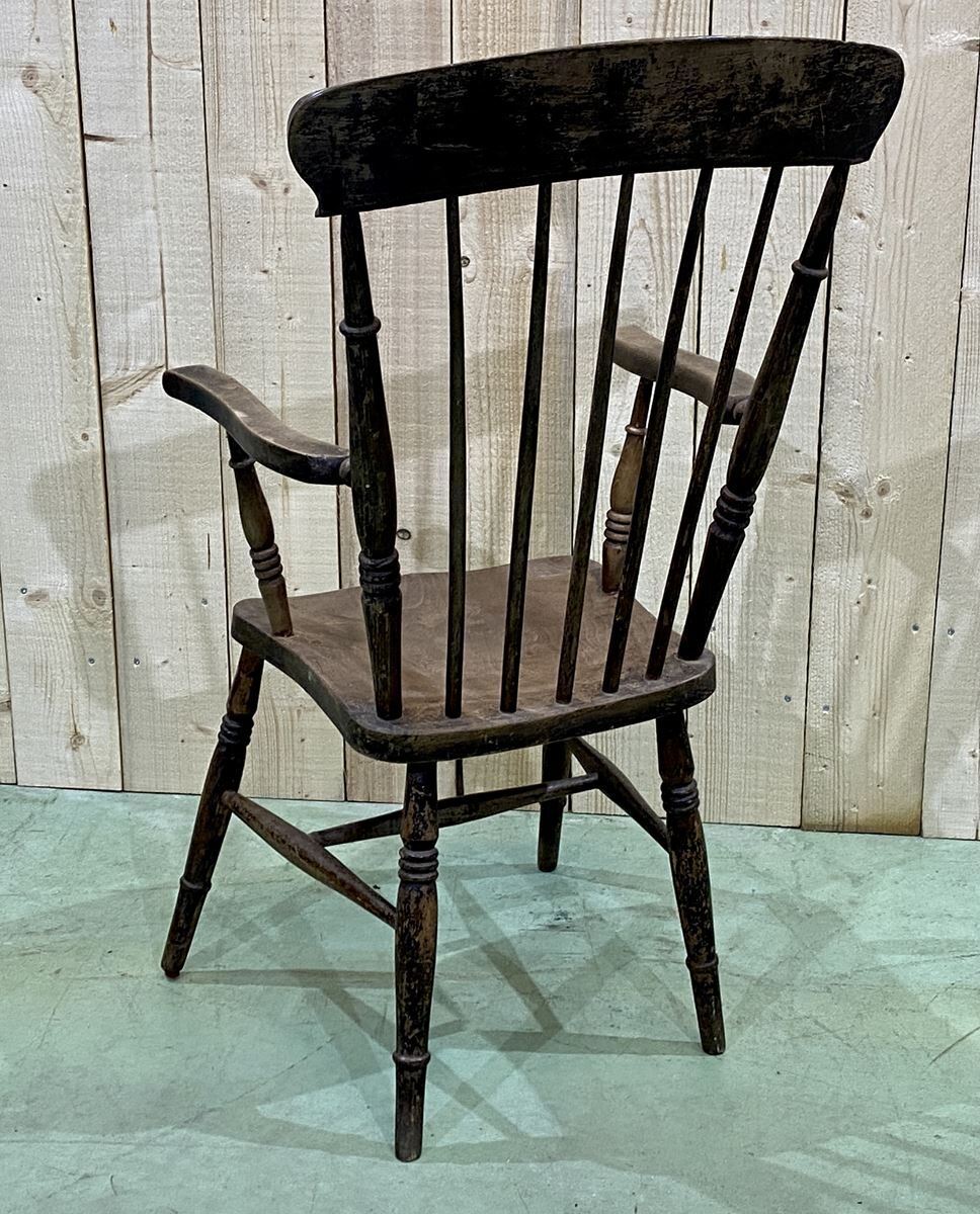 English elm armchair - late 19th century