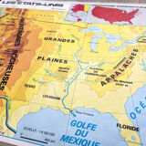 Vintage school map of the United States MDI year 1987