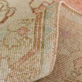 3x6 Turkish Pale Red & Brown Oriental Vintage Rug, 95x196Cm