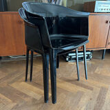 "Papyrus" black armchairs designed by Ronan and Erwan Bouroullec.