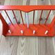 Space age wall coat holder with its tablet 1970 orange