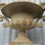Early 19th Century cast iron Planter with scrolled foliate Handles
