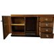 Vintage Art Deco curved sideboard with glass handles.