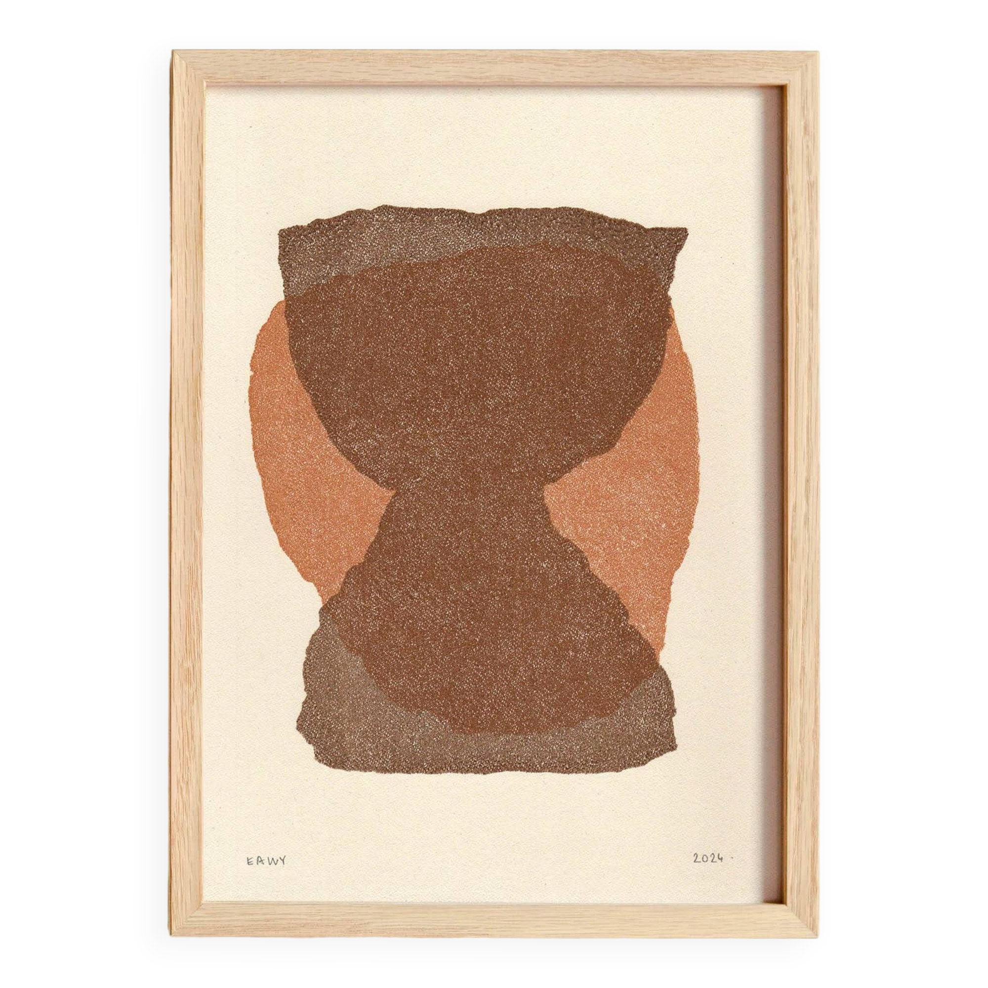 Painting on paper - rock - signed eawy