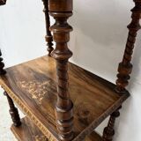 Napoleon III display stand in marquetry mahogany, 19th century.