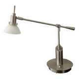 Articulated design lamp in brushed aluminum