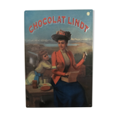 Lindt chocolate metal advertising plate