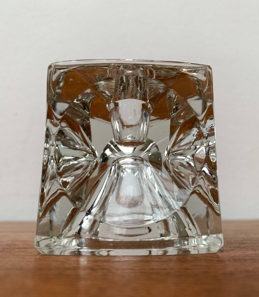 German glass cube ice candle holder by Peill & Putzler, 1970s.