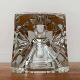 German glass cube ice candle holder by Peill & Putzler, 1970s.