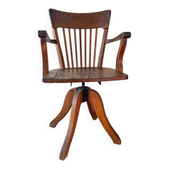 Fauteuil américain de bureau en bois