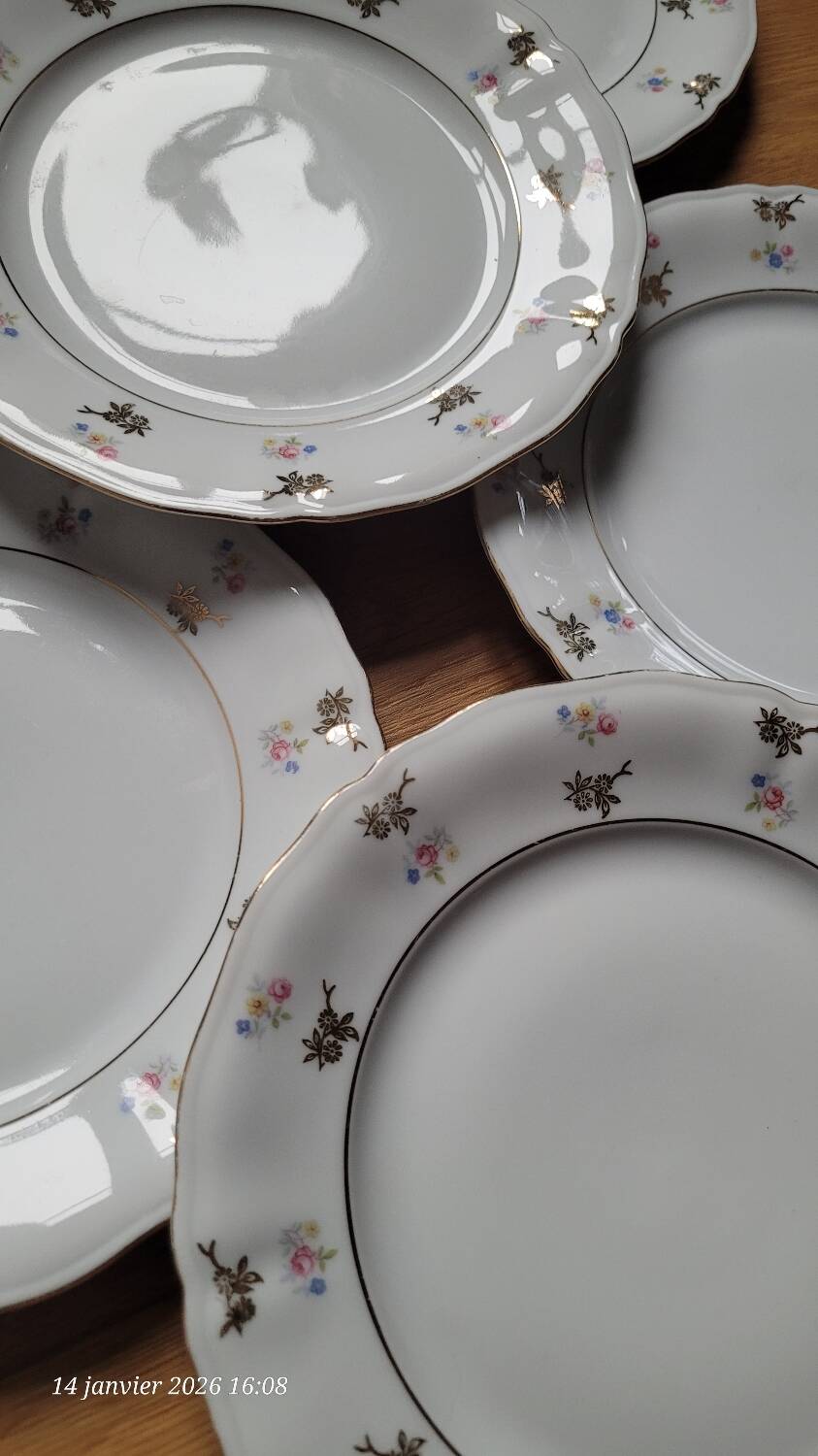6 antique dessert plates from Bavaria