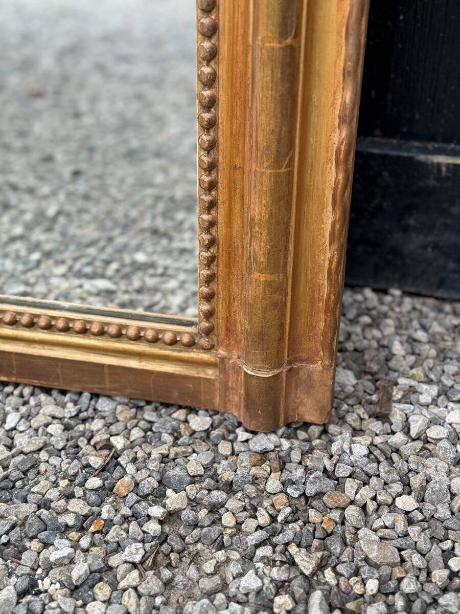 Louis XV style mirror in stuccoed and gilded wood, circa 1880