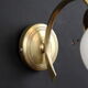 Pair of wall lamp in brass and glass white opaline, vintage