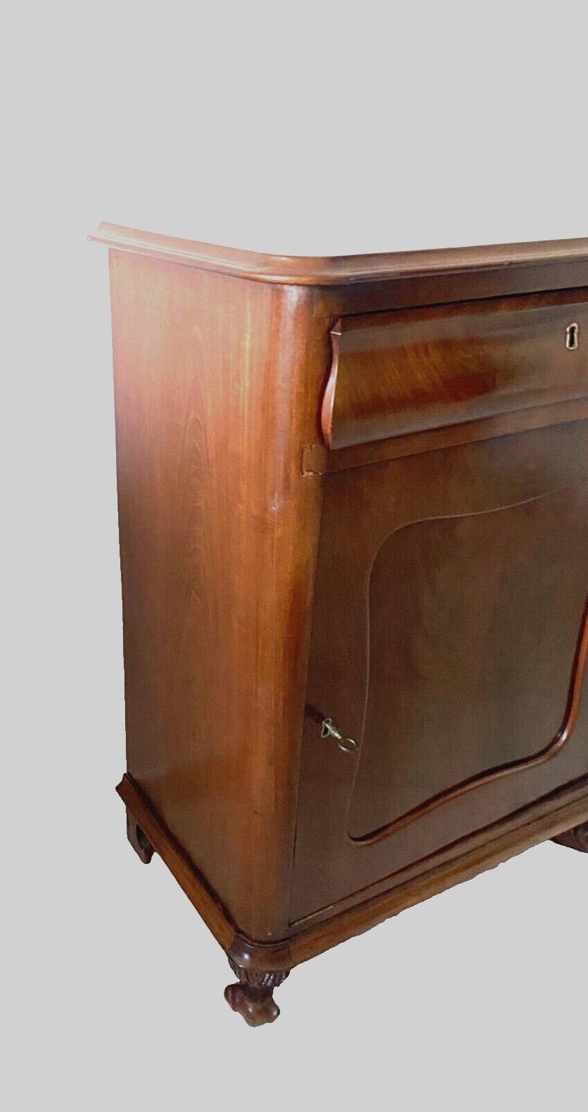 Louis Philippe jam maker in mahogany and 19th century veneer