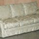 Pair of Howard & Son's style sofas in floral patterned silk blend.
