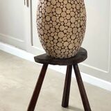 Tabouret paysan en chêne