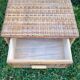 Vintage rattan bedside table