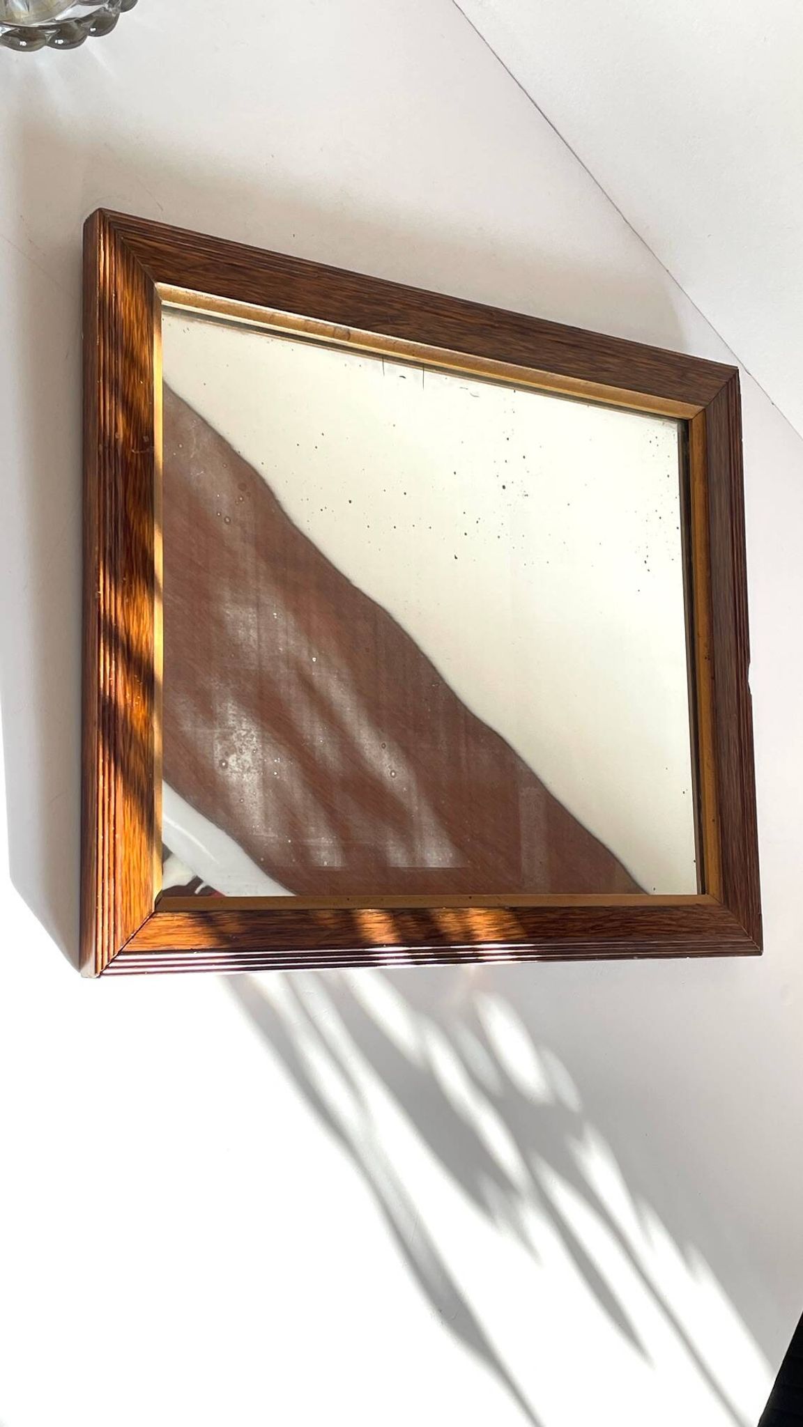 Art deco mirror 1920 wood and silver vintage