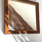 Art deco mirror 1920 wood and silver vintage