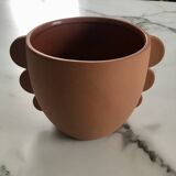 Cache pot terre cuite à oreilles